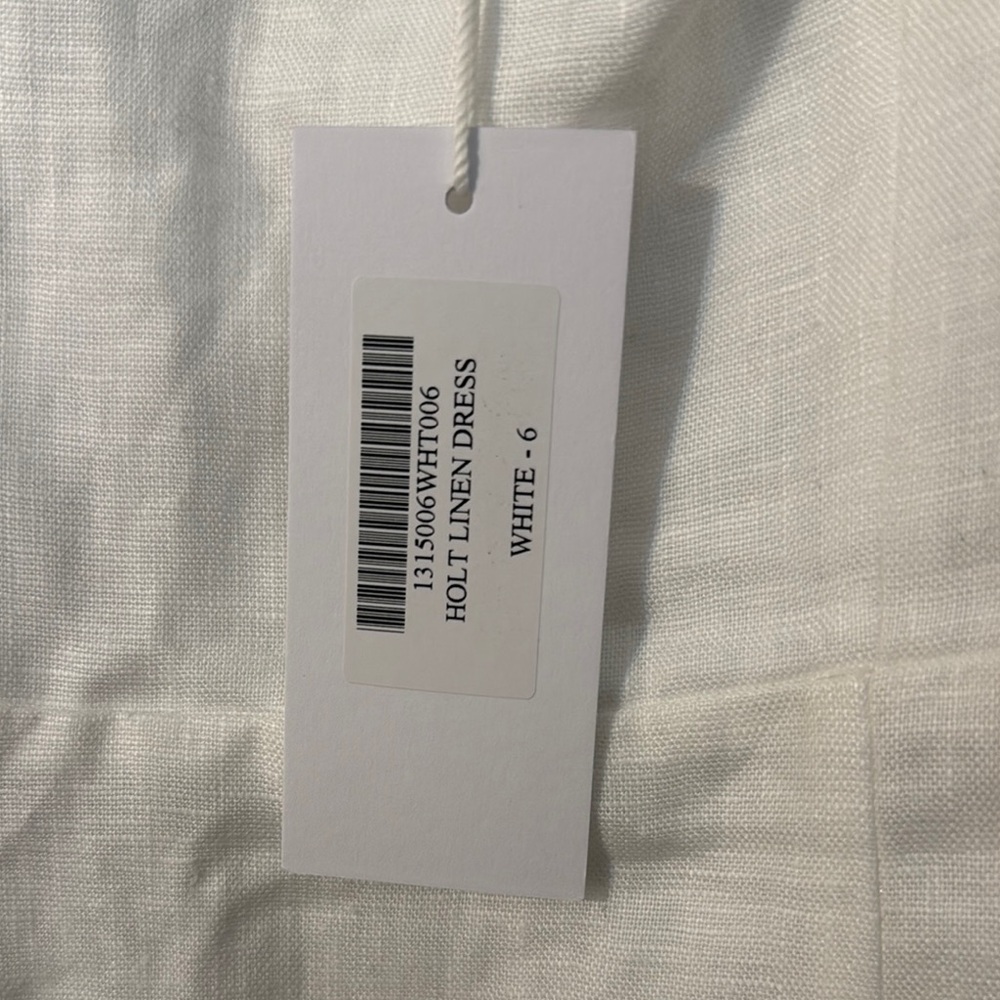 Reformation White Spaghetti Strap Linen Dress - Picture 6 of 6